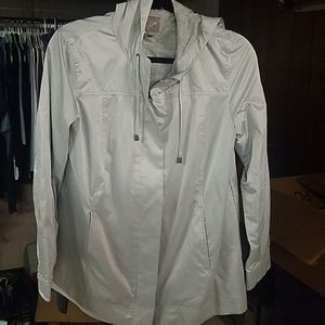J Jill Lightweight Hooded Jacket  XS Silver Grey